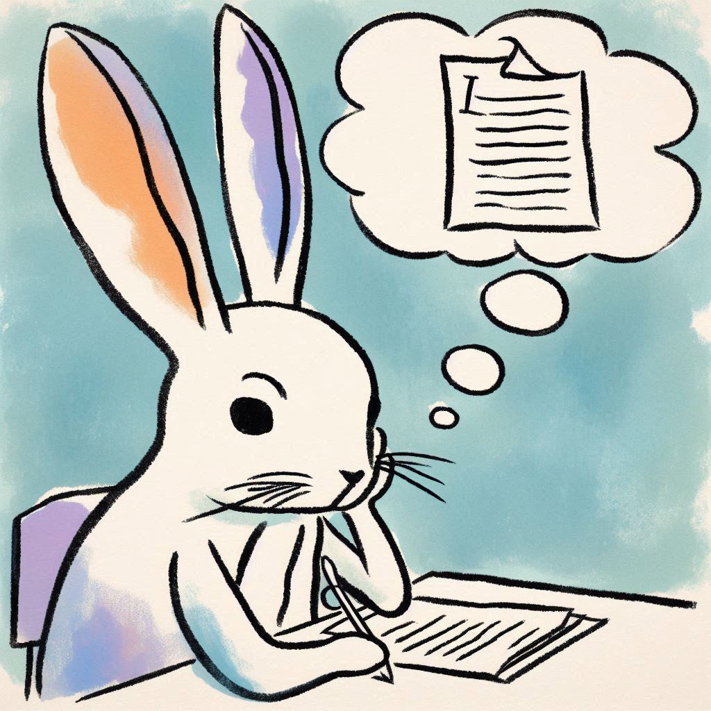 Rabbit having an idea
